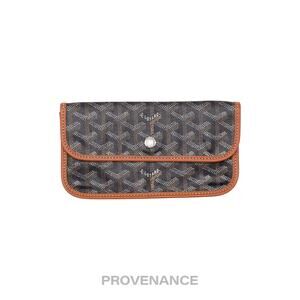 🔴 Goyard St. Louis Pouch - Black/Tan Goyardine